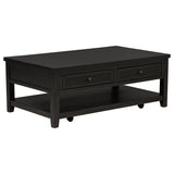 Concord Distressed Java 2-Drawer Rectangular Coffee Table by Coaster at Eve Furniture