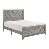 Corbin Gray Crossbuck Queen Panel Bed by Homelegance at Eve Furniture