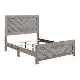 Corbin Gray Crossbuck Queen Panel Bed by Homelegance at Eve Furniture