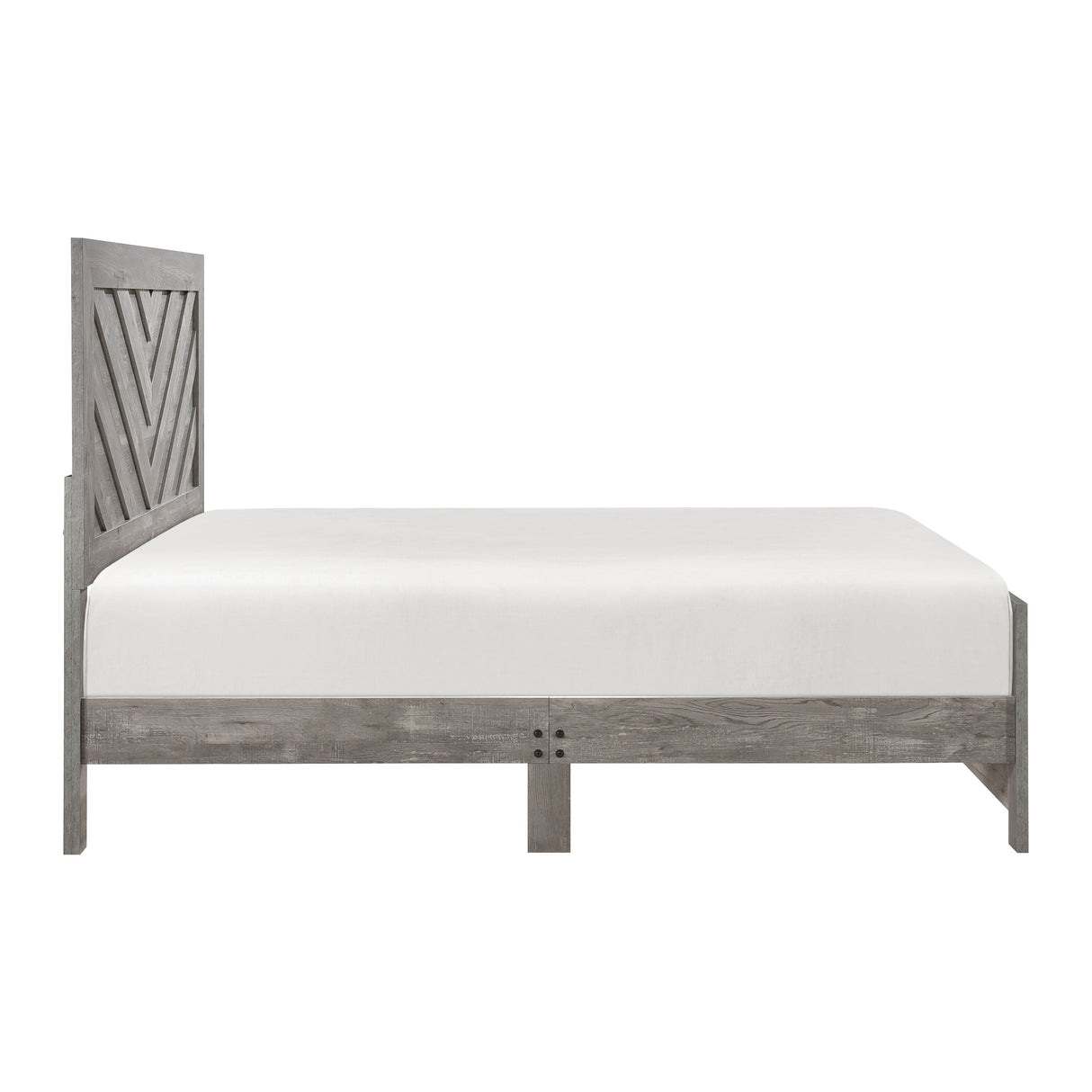 Corbin Gray Crossbuck Queen Panel Bed by Homelegance at Eve Furniture