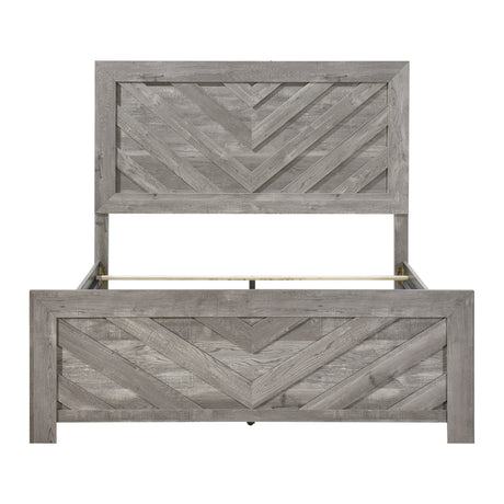 Corbin Gray Crossbuck Queen Panel Bed by Homelegance at Eve Furniture