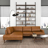 Corbin Left-Facing Tan Leather Sectional Sofa by Ashcroft Imports at Eve Furniture