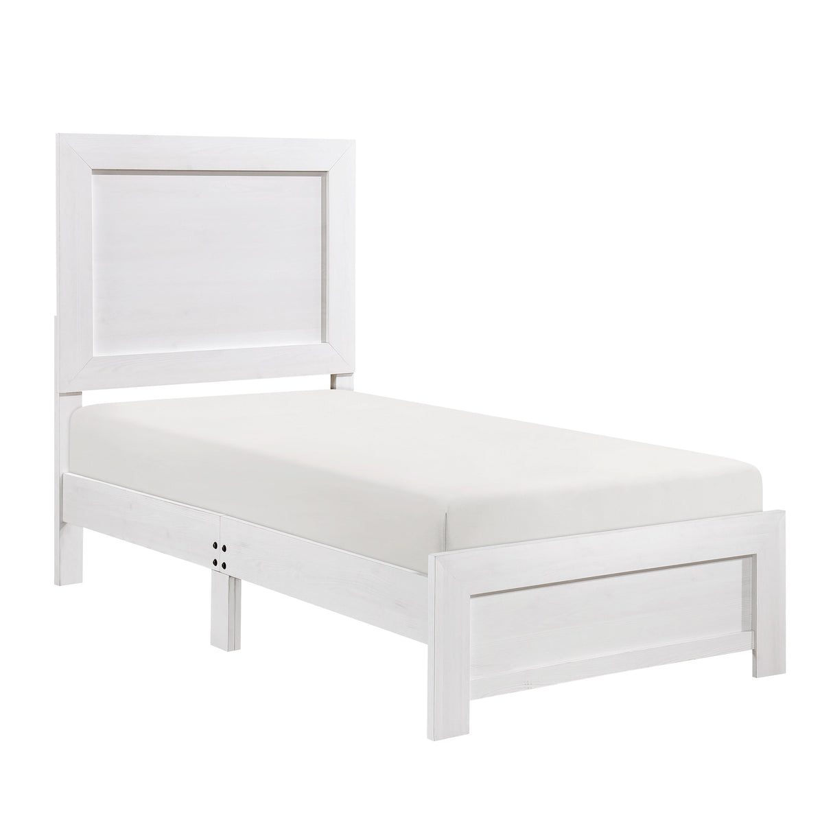Corbin White Twin Panel Bed by Homelegance at Eve Furniture