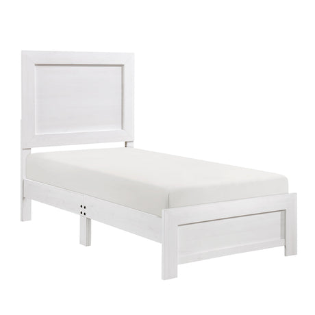 Corbin White Twin Panel Bed by Homelegance at Eve Furniture