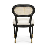 Cosette Black Dining Chair in Cream Performance Linen by TOV Furniture at Eve Furniture