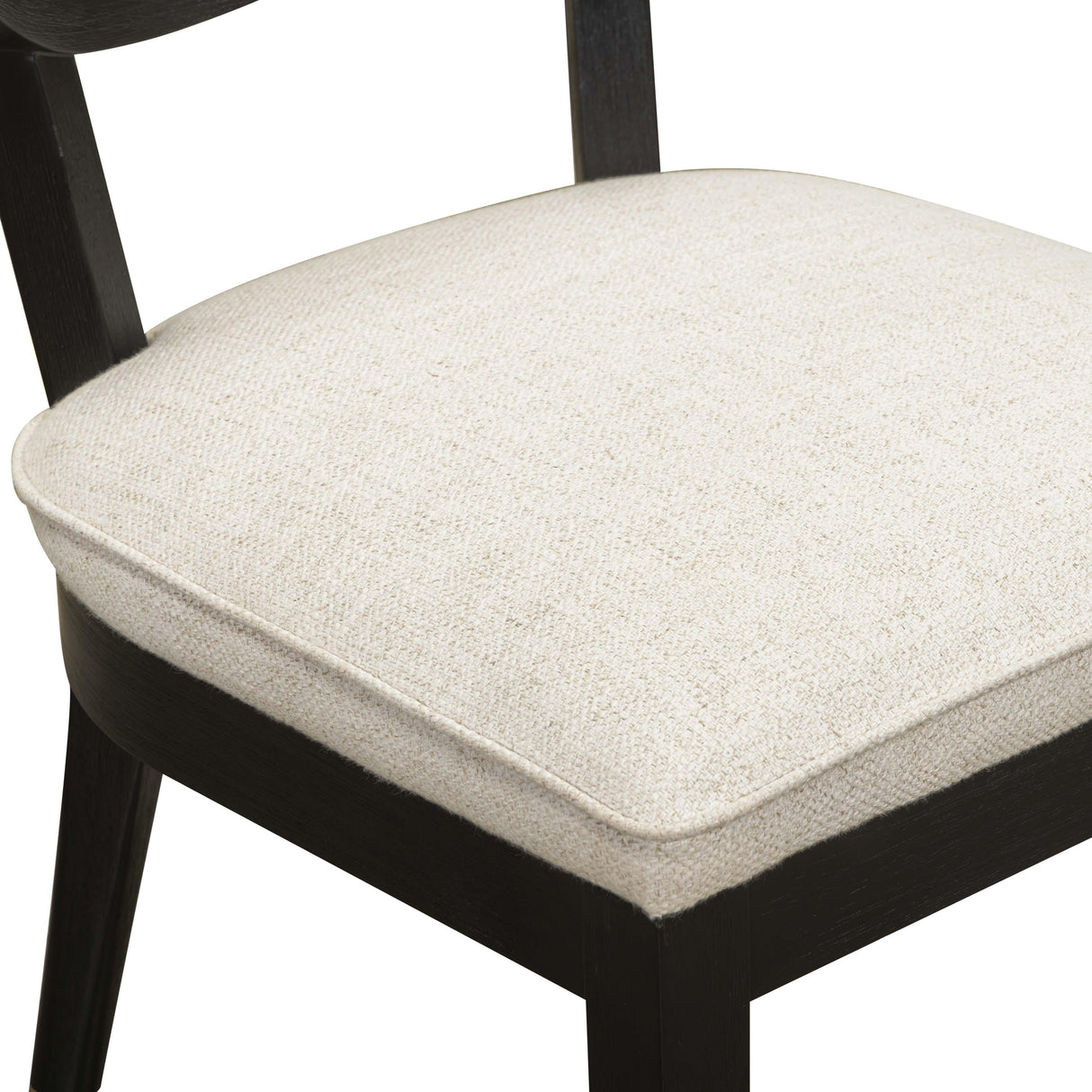 Cosette Black Dining Chair in Cream Performance Linen by TOV Furniture at Eve Furniture