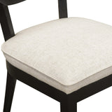 Cosette Black Dining Chair in Cream Performance Linen by TOV Furniture at Eve Furniture