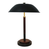 Cosmiclume Black Umbrella Shaped Table Lamp - Walnut - Bronze by Ashcroft Imports at Eve Furniture