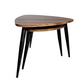 Cove Natural/Black Nesting Tables by Furniture of America at Eve Furniture