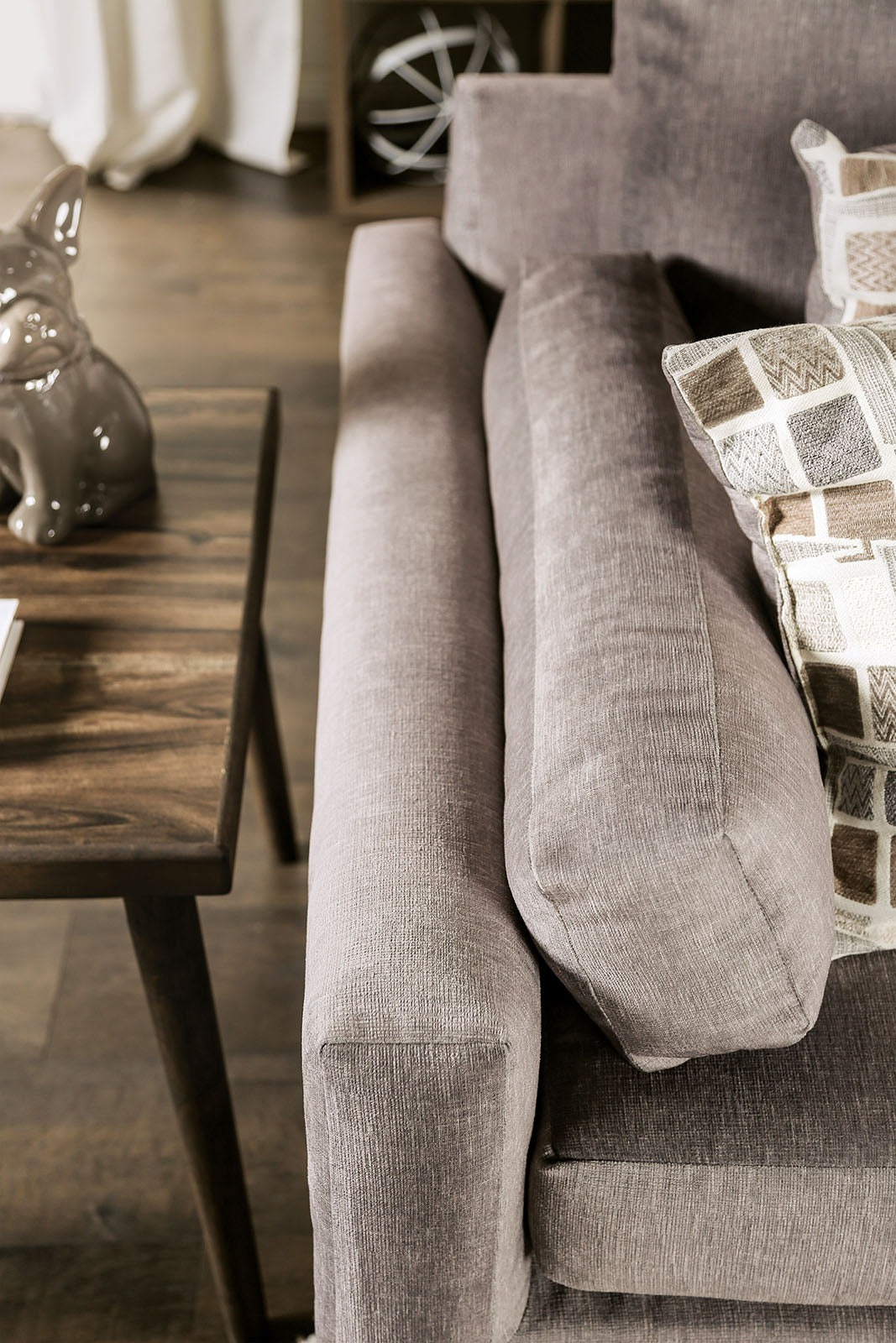 Cramlington Light Gray Sectional by Furniture of America at Eve Furniture