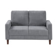 Crandall Gray Loveseat by Homelegance at Eve Furniture