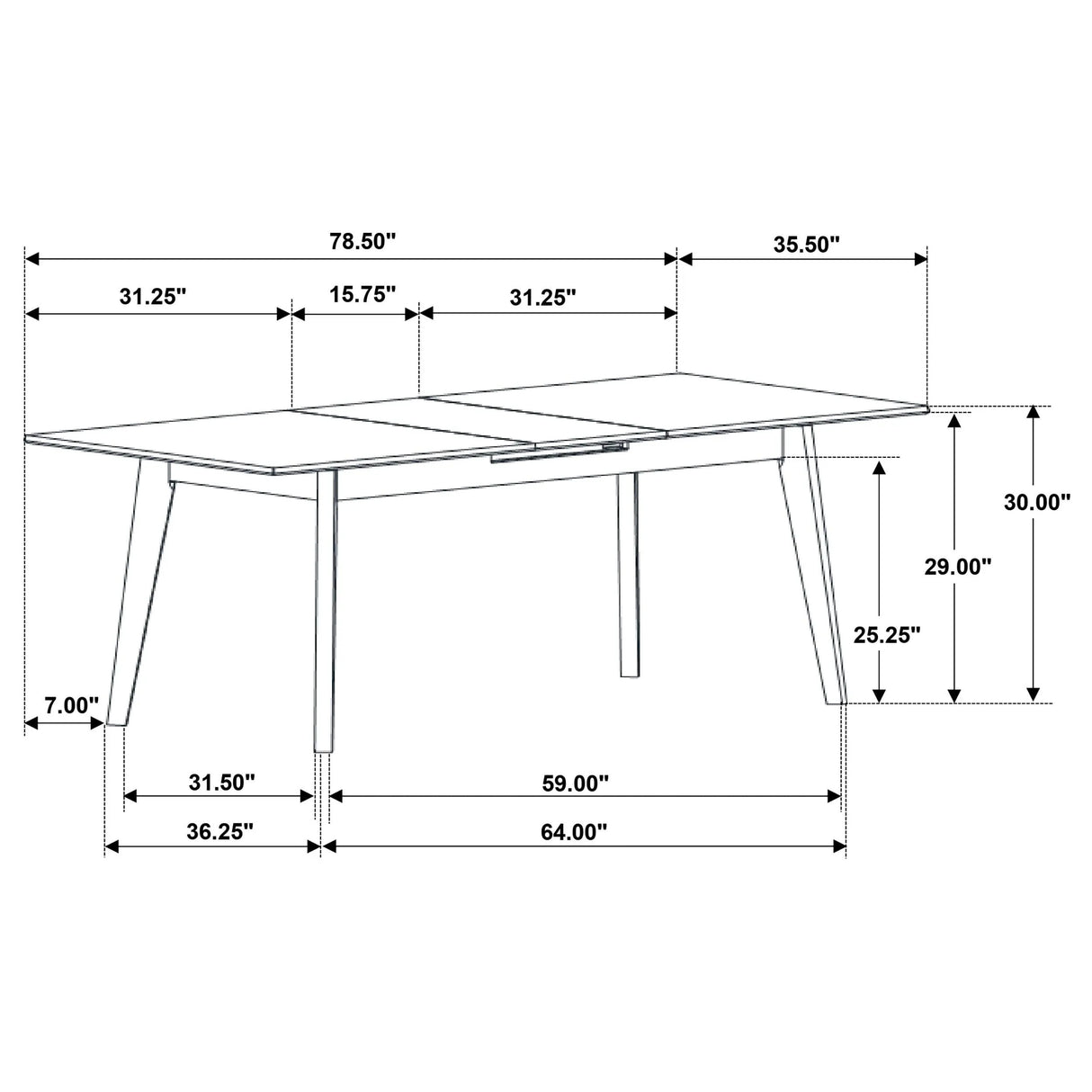Crestmont Black 5-Piece Dining Set with Extension Leaf by Coaster at Eve Furniture