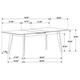Crestmont Black 5-Piece Dining Set with Extension Leaf by Coaster at Eve Furniture