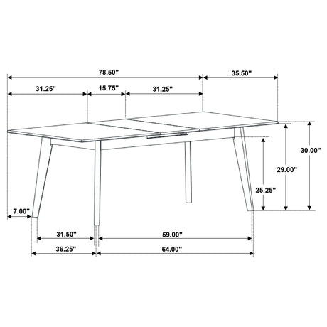 Crestmont Black 5-Piece Dining Set with Extension Leaf by Coaster at Eve Furniture