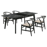 Crestmont Black 5-Piece Dining Set with Extension Leaf by Coaster at Eve Furniture