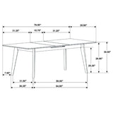 Crestmont Black 7-Piece Dining Set with Extension Leaf by Coaster at Eve Furniture