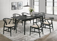 Crestmont Black 7-Piece Dining Set with Extension Leaf by Coaster at Eve Furniture