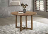 Crestmore Walnut Round Wood Dining Table by Coaster at Eve Furniture