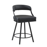 Crowley Black Swivel Counter Height Chair, Set of 2 by Homelegance at Eve Furniture