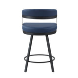 Crowley Blue Swivel Counter Height Chair, Set of 2 by Homelegance at Eve Furniture