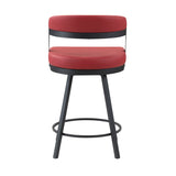 Crowley Red Swivel Counter Height Chair, Set of 2 by Homelegance at Eve Furniture