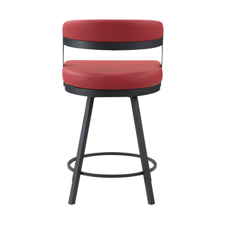Crowley Red Swivel Counter Height Chair, Set of 2 by Homelegance at Eve Furniture