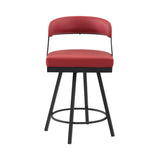 Crowley Red Swivel Counter Height Chair, Set of 2 by Homelegance at Eve Furniture