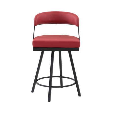 Crowley Red Swivel Counter Height Chair, Set of 2 by Homelegance at Eve Furniture