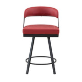 Crowley Red Swivel Counter Height Chair, Set of 2 by Homelegance at Eve Furniture