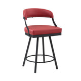 Crowley Red Swivel Counter Height Chair, Set of 2 by Homelegance at Eve Furniture