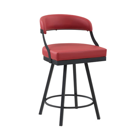 Crowley Red Swivel Counter Height Chair, Set of 2 by Homelegance at Eve Furniture
