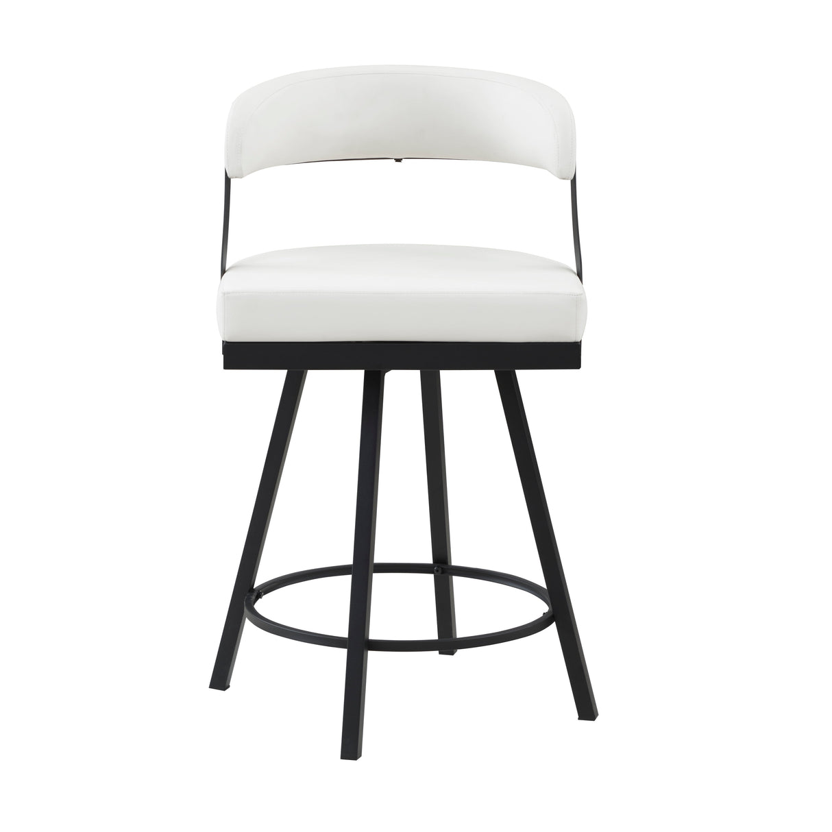 Crowley White Swivel Counter Height Chair, Set of 2 by Homelegance at Eve Furniture