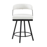 Crowley White Swivel Counter Height Chair, Set of 2 by Homelegance at Eve Furniture