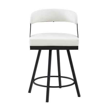 Crowley White Swivel Counter Height Chair, Set of 2 by Homelegance at Eve Furniture