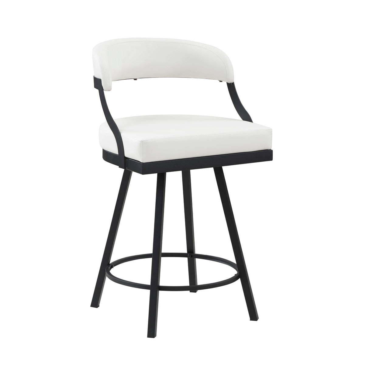 Crowley White Swivel Counter Height Chair, Set of 2 by Homelegance at Eve Furniture