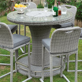Cyprus Gray Round Bar Table by Furniture of America at Eve Furniture