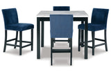 Cranderlyn Blue/White 5-Piece Counter Height Set