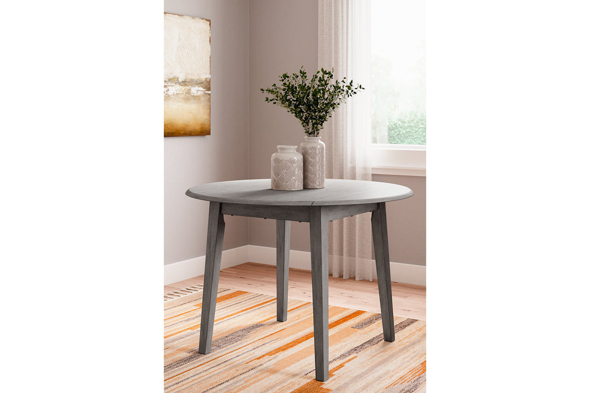 Shullden Gray Dining Table and 4 Chairs