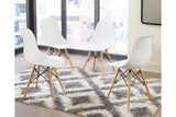 Jaspeni White/Natural Dining Chair, Set of 4