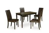 Kimonte Multi Dining Table and 4 Chairs