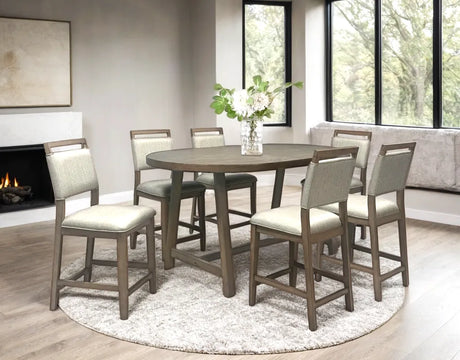 Seville 7-Piece Counter Height Dining Room Set by Happy Homes at Eve Furniture