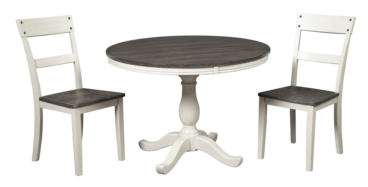 Nelling Two-tone 3-Piece Round Dining Set