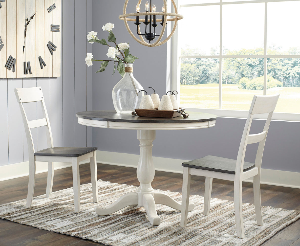 Nelling Two-tone 3-Piece Round Dining Set