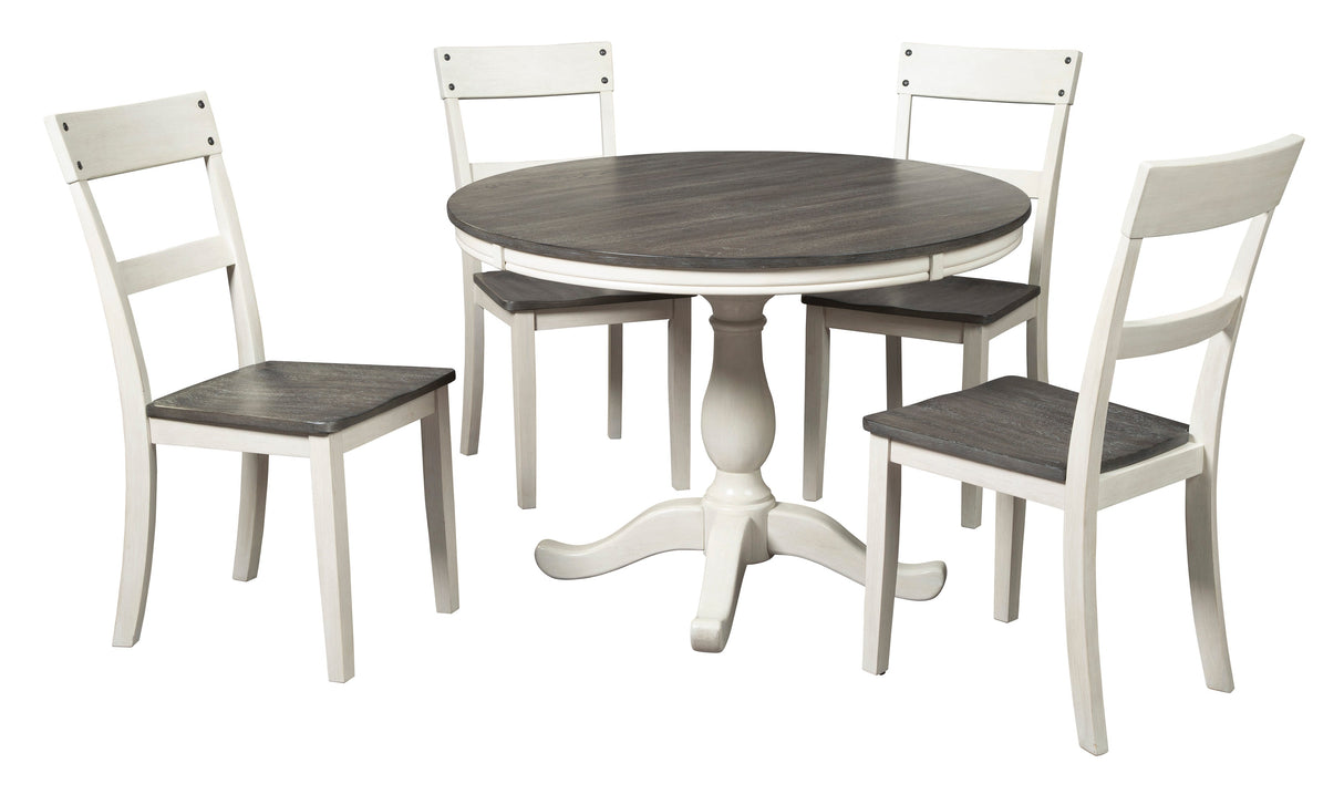 Nelling Two-tone 5-Piece Round Dining Set