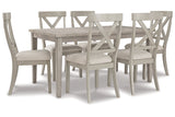 Parellen Gray Dining Table and 6 Chairs