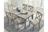 Parellen Gray Dining Table and 6 Chairs