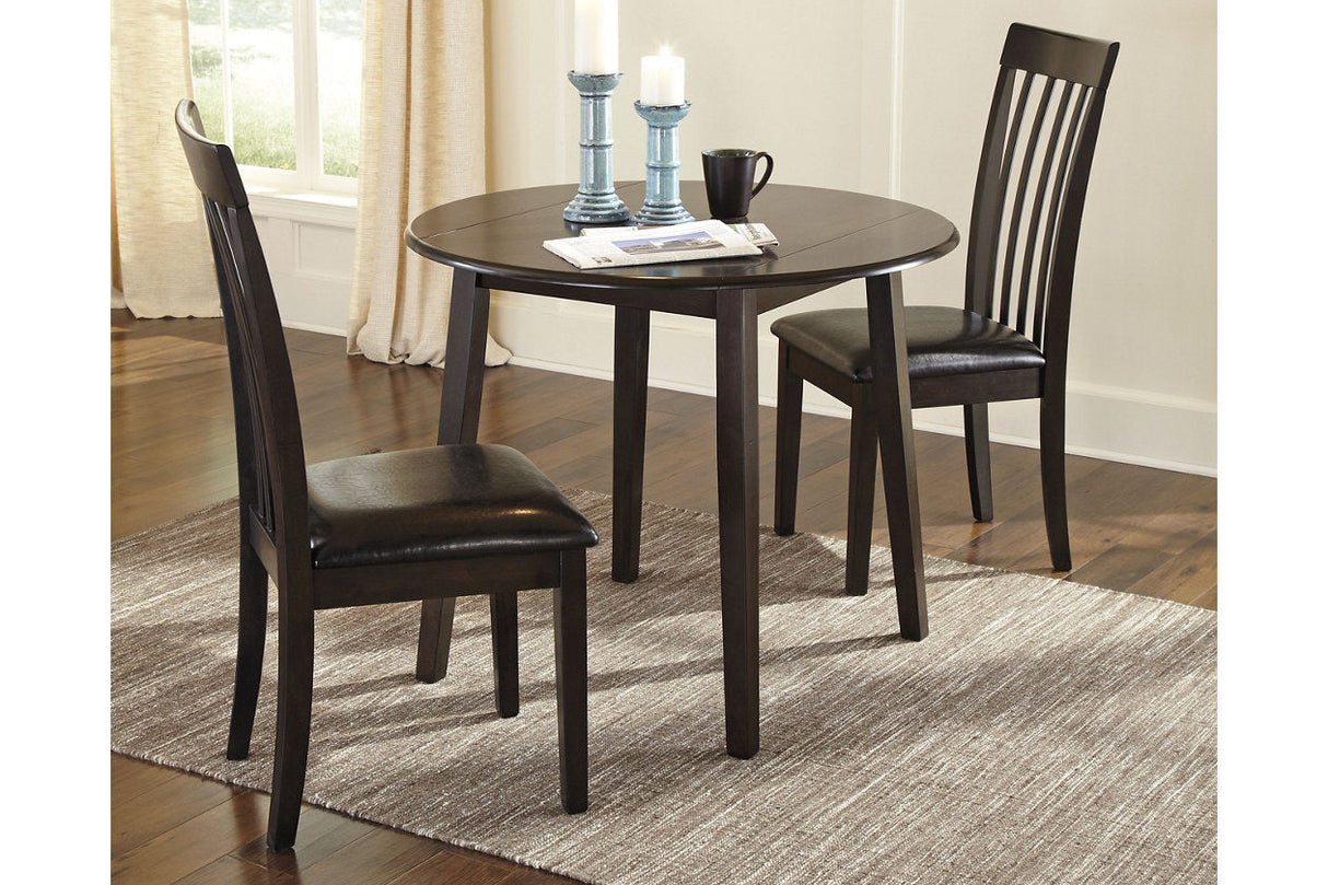 Hammis Dark Brown Dining Table with 2 Chairs