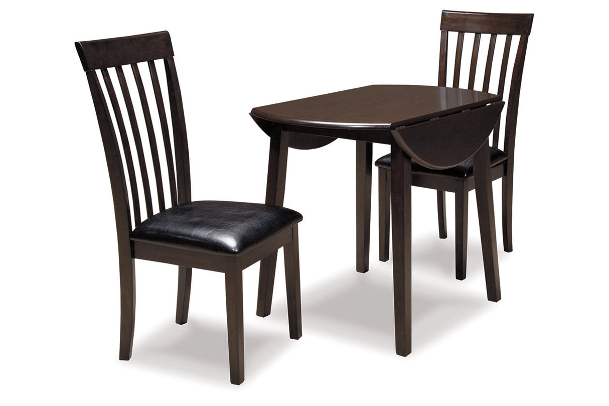 Hammis Dark Brown Dining Table with 2 Chairs