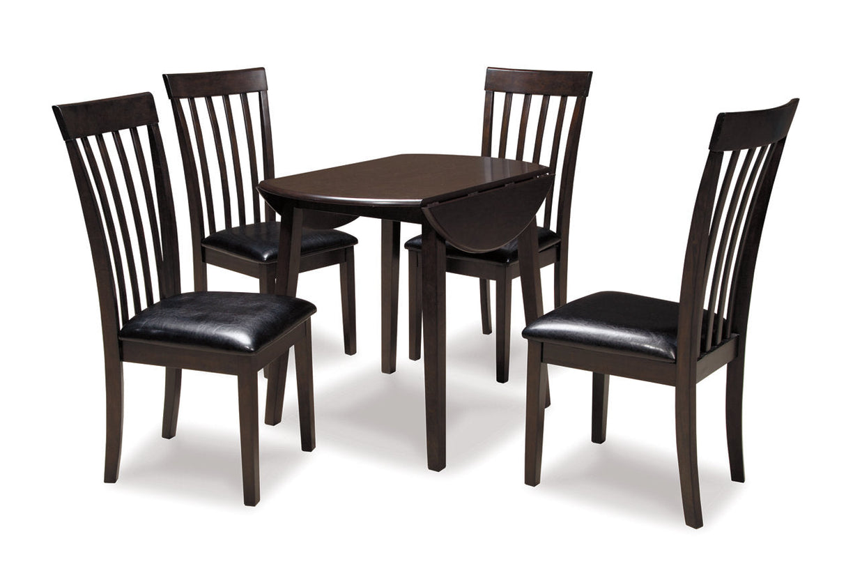 Hammis Dark Brown Dining Table and 4 Chairs