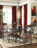 Glambrey Brown 5-Piece Round Dining Set